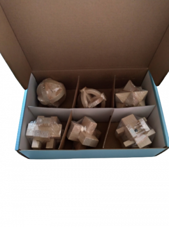 Joc de logica IQ, Set 6 piese, Lu Ban Lock, Demonteaza si monteaza [8]