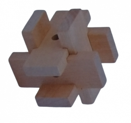 Joc de logica IQ, Set 6 piese, Lu Ban Lock, Demonteaza si monteaza [7]