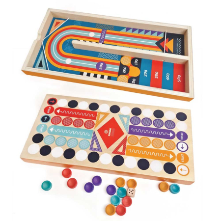 Joc de masa din lemn 2 in 1 Pinball si Ludo, Svoora [2]