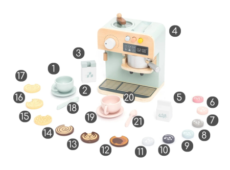 Joc de rol Aparat de cafea cu accesorii, UMU Toys [4]