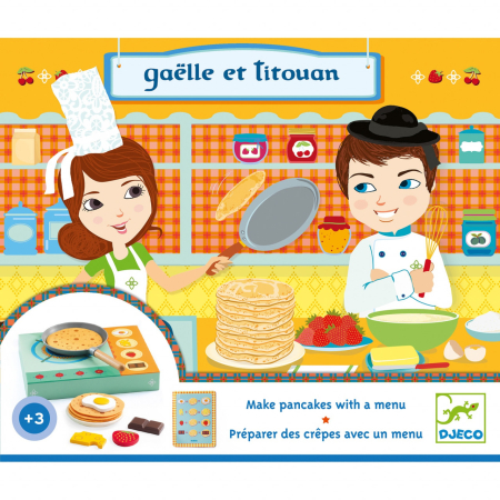 Joc de rol Set de preparat clatite Gaelle si Titouan, Djeco [5]