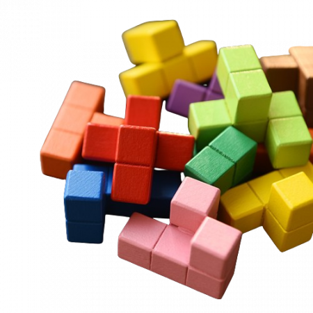 Joc educativ de potrivire forme, Turn tetris, lemn, Montessori, 3 ani+, EduJucarii [8]