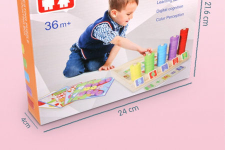 Joc educativ din lemn 2 in 1, Numaratoare, Calcule, operatiuni matematice si mozaic cu inele, Interesting puzzle and counting box,  Montessori, 3 ani+ [8]