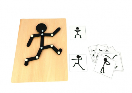Joc Educativ din lemn, Montessori, Sports Figures, Figurina Structura Corpului Uman, 3 ani+, EduJucarii [5]