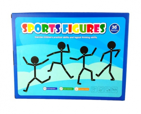 Joc Educativ din lemn, Montessori, Sports Figures, Figurina Structura Corpului Uman, 3 ani+, EduJucarii [10]
