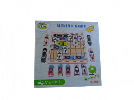 Joc educativ, Parcare Masini 3D, labirint in stil Montessori confectionat din lemn, Moving Game - Wooden Toy [1]