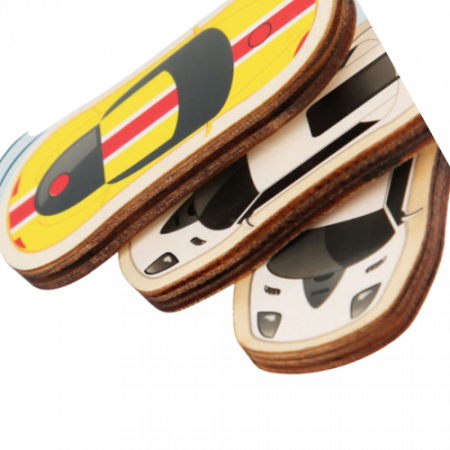 Joc educativ, Parcare Masini 3D, labirint in stil Montessori confectionat din lemn, Moving Game - Wooden Toy [2]