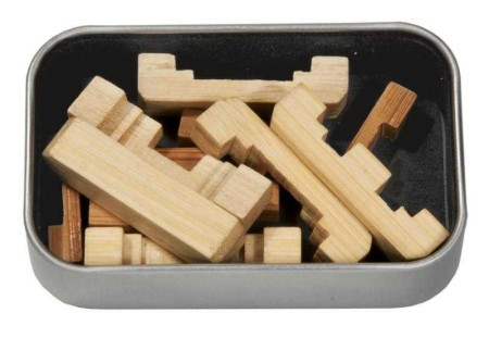 Joc logic IQ 3D Puzzle in cutie metalica-5, Fridolin [5]