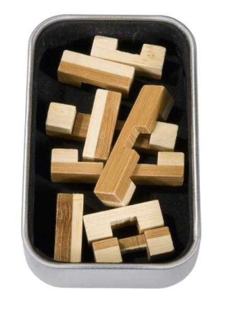 Joc logic IQ 3D Puzzle in cutie metalica Block, Fridolin [5]