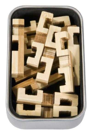 Joc logic IQ 3D Puzzle in cutie metalica Construction, Fridolin [2]