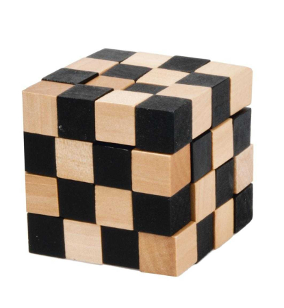 Joc logic IQ 3D Puzzle negru&natural Anaconda , Fridolin [0]