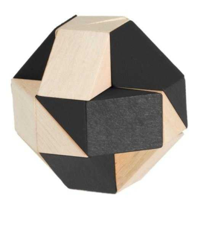 Joc logic IQ 3D Puzzle Sarpe natur-negru, Fridolin [1]