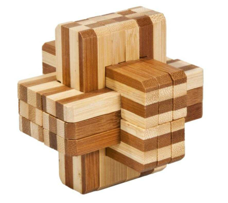Puzzle - Joc logic IQ 3DPuzzle Block cross, Fridolin