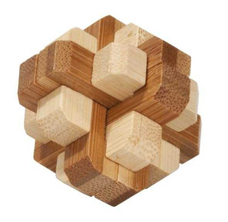 Noutati si reduceri - Joc logic IQ din lemn bambus in cutie metalica-4