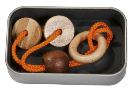 Joc logic IQ puzzle cu snur Elibereaza inelul-3, Fridolin [1]