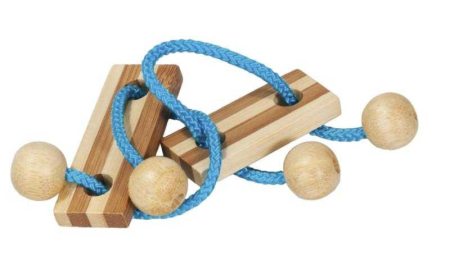 Joc logic IQ puzzle cu snur Elibereaza inelul-5, Fridolin [0]