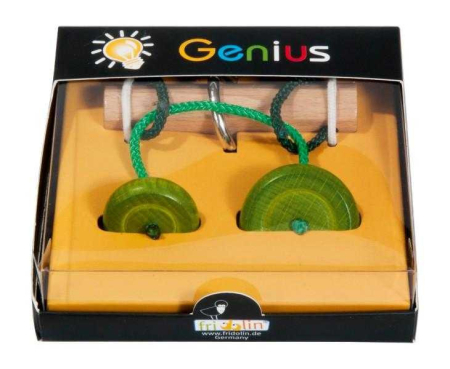 Jucarii si activitati Montessori si Waldorf - Joc logic IQ puzzle cu snur Elibereaza inelul, Fridolin