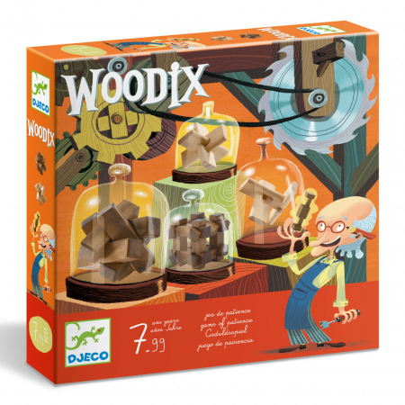 De logica - Joc logic Woodix 6 jocuri din lemn, Djeco