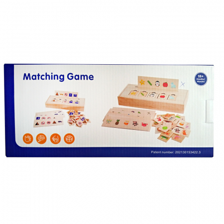 Joc Montessori, sortator de imagini din lemn pentru dezvoltarea gandirii cognitive a copilului, Matching game [1]