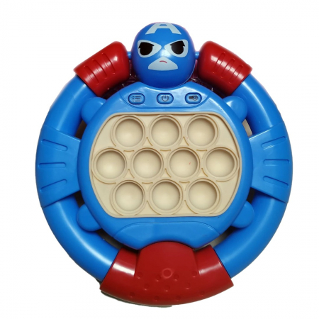 Joc Pop It electronic, interactiv, consola pentru copii si adulti, Antistres, Sunete si Lumini, Portabil, 4 Moduri, Multiplayer, Memorie, Score Mode, Squeeze Poppet, Antistres, Avengers [0]