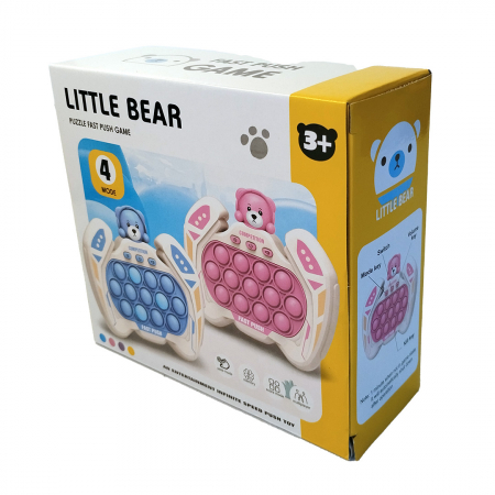 Joc Pop It electronic, interactiv, consola pentru copii si adulti, Antistres, Sunete si Lumini, Portabil, multe Niveluri, 4 Moduri, Multiplayer, Memorie, Score Mode, Squeeze Poppet, Antistres, Ursulet [2]