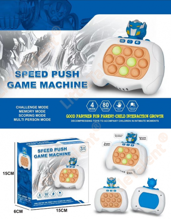 Joc Pop It electronic, interactiv, consola pentru copii si adulti, Antistres, Sunete si Lumini, Portabil, multe Niveluri, 4 Moduri, Multiplayer, Memorie, Score Mode, Squeeze Poppet, Antistres,Robot [1]