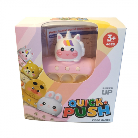 Joc Pop It electronic, interactiv, consola pentru copii si adulti, Antistres, Sunete si Lumini, Portabil, multe Niveluri, 4 Moduri, Multiplayer, Memorie, Score Mode, Squeeze Poppet, Antistres, Unicorn [2]