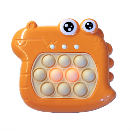 Joc Pop It electronic, interactiv, consola pentru copii si adulti, Antistres, Sunete si Lumini, Portabil, multe Niveluri, 4 Moduri, Multiplayer, Memorie, Score Mode, Squeeze Poppet, Antistres, Crocodi [0]