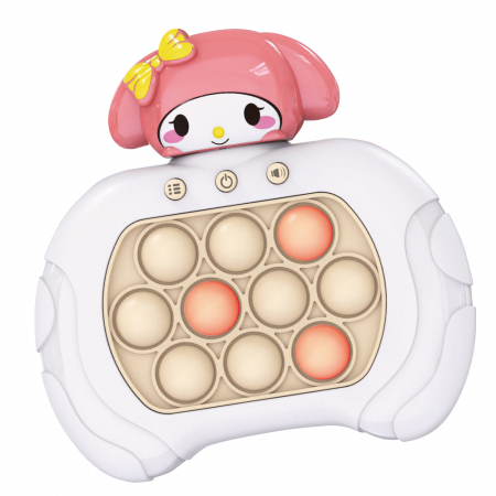 Joc Pop It electronic, interactiv, consola pentru copii si adulti, Antistres, Sunete si Lumini, Portabil, 4 Moduri, Multiplayer, Memorie, Score Mode, Squeeze Poppet, Antistres, Hello Kitty [0]