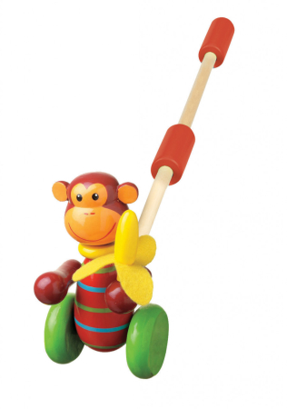 Noutati si reduceri - Jucarie de impins maimutica, Orange Tree Toys