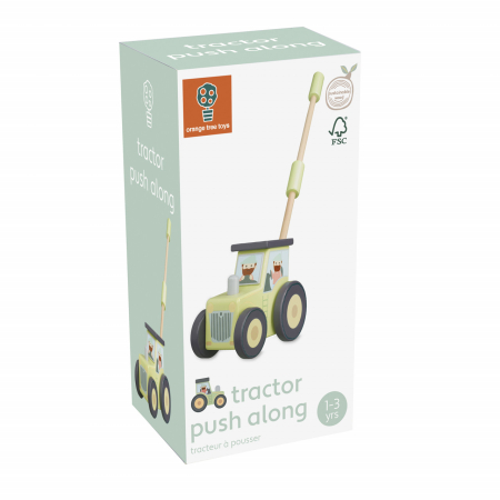 Noutati si reduceri - Jucarie de impins tractor, Orange Tree Toys