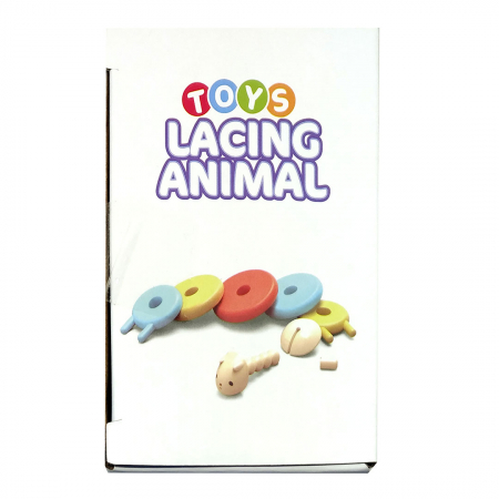 Jucarie din lemn, Puzzle in forma de animal cu inele, 7 piese multicolore, Montessori [2]
