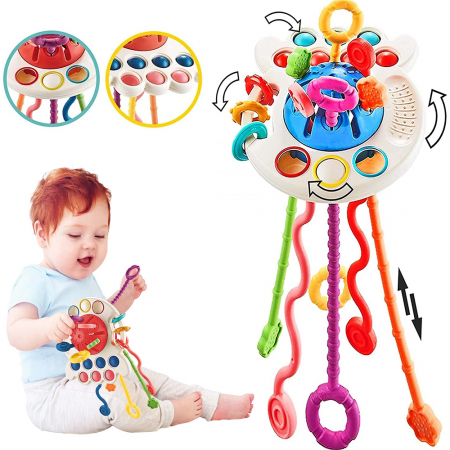 Jucarie educationala Montessori pentru bebelusi, invatare timpurie, dezvoltare senzoriala, dentitie fara BPA, 1-3 ani [3]