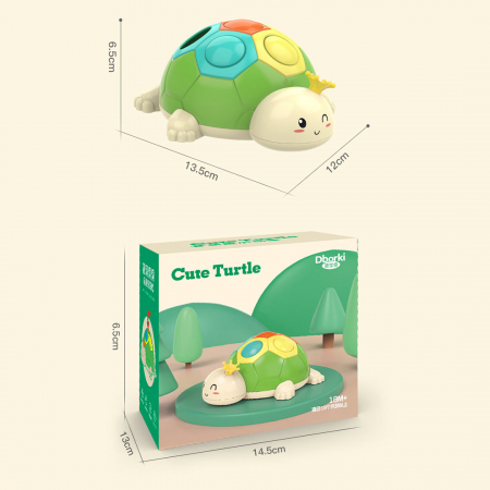 Jucarie interactiva Montessori pentru copii, Dezvoltare Motricitate fina, 18 luni, Broscuta cu buline, multicolor - Fun Toys [4]