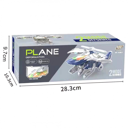 Jucarie interactiva 2 in 1, Elicopter transformabil in Dinozaur, cu sunete, lumini si pulverizator de apa, 25 cm [3]