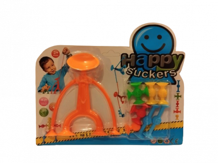 Jucarie interactiva, Set 8 figurine din silicon cu Ventuze, 3 ani+ [0]