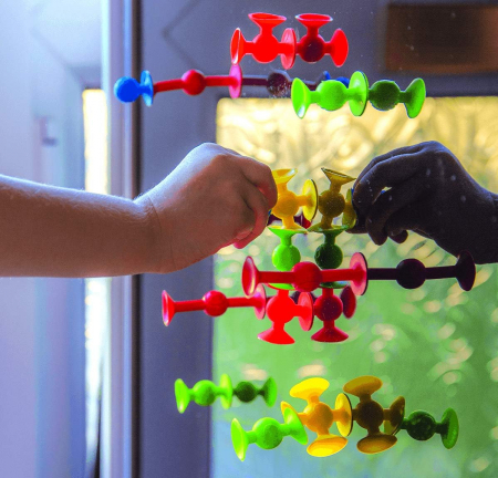 Jucarie interactiva, Set 8 figurine din silicon cu Ventuze, 3 ani [3]