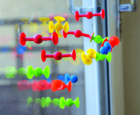Jucarie interactiva, Set 8 figurine din silicon cu Ventuze, 3 ani [2]