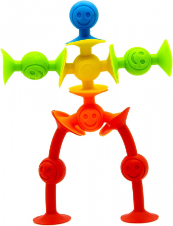 Jucarie interactiva, Set 8 figurine din silicon cu Ventuze, 3 ani [1]