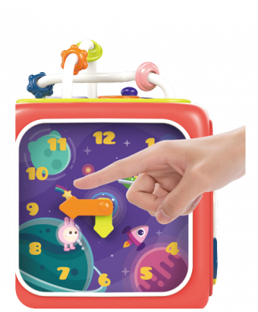 Jucarie interactiva si educativa 6 in 1 cu sunete si lumini, centru de activitati multiple, rosu, 3 ani+, Edujucarii [6]
