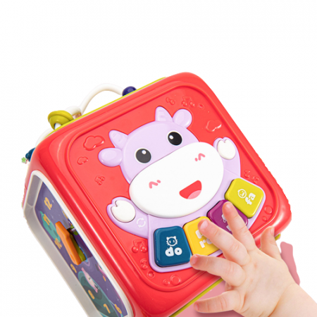 Jucarie interactiva si educativa 6 in 1 cu sunete si lumini, centru de activitati multiple, rosu, 3 ani+, Edujucarii [3]