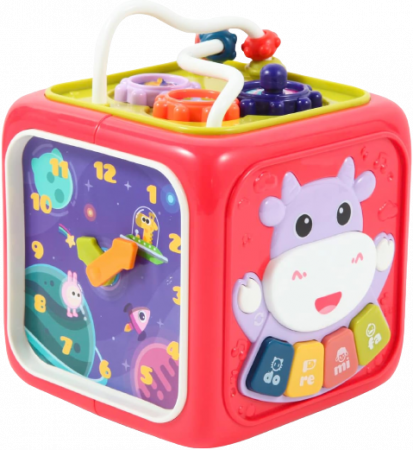 Jucarie interactiva si educativa 6 in 1 cu sunete si lumini, centru de activitati multiple, rosu, 3 ani+, Edujucarii [0]