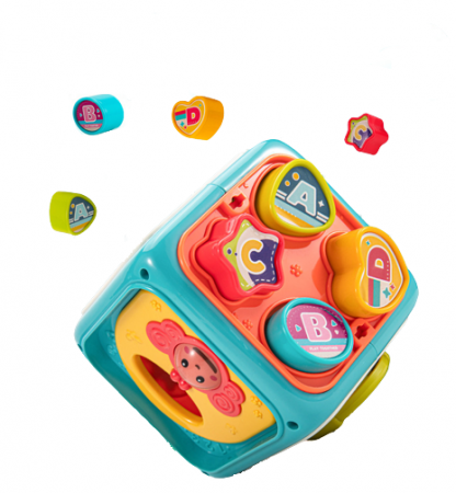 Jucarie interactiva si educativa 6 in 1 cu sunete si lumini, centru de activitati multiple, albastru, 3 ani+, Edujucarii [5]