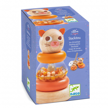 De Bebe - Jucarie Montessori Piramida pisica, Djeco