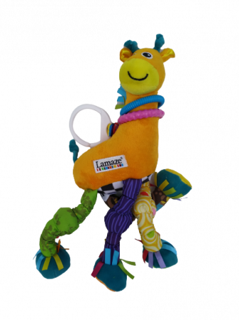 Jucarie pentru bebelusi, invatare timpurie, dezvoltare senzoriala, dentitie fara BPA, 0 luni, multicolor, Girafa - EDUJUCARII [3]