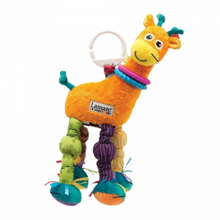 Jucarie pentru bebelusi, invatare timpurie, dezvoltare senzoriala, dentitie fara BPA, 0 luni, multicolor, Girafa - EDUJUCARII [0]