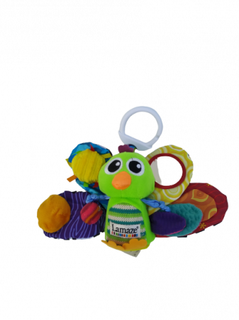 Jucarie pentru bebelusi, invatare timpurie, dezvoltare senzoriala, dentitie fara BPA, 0 luni, multicolor, Paun - EDUJUCARII [1]
