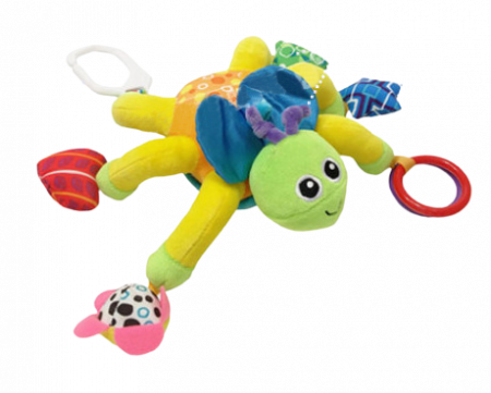Jucarii de plus - Jucarie pentru bebelusi, invatare timpurie, dezvoltare senzoriala, dentitie fara BPA, 0 luni, multicolor, Spider - EDUJUCARII