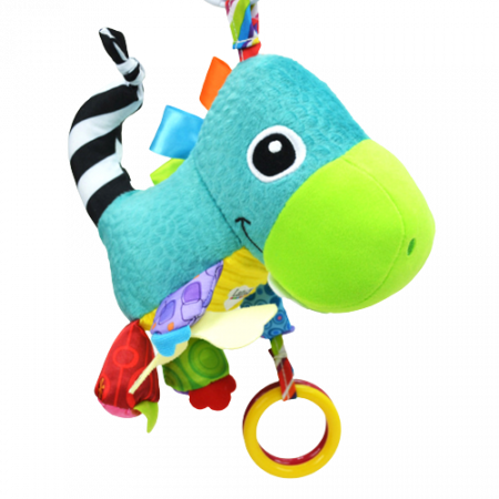 Jucarie pentru bebelusi, invatare timpurie, dezvoltare senzoriala, dentitie fara BPA, 0 luni, multicolor, Dinozaur T-rex - EDUJUCARII [0]