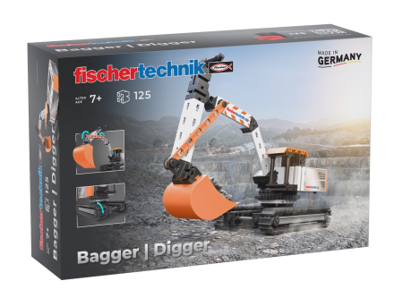 Noutati si reduceri - Kit STEM Excavator de asamblat si manevrat, Fischertechnik